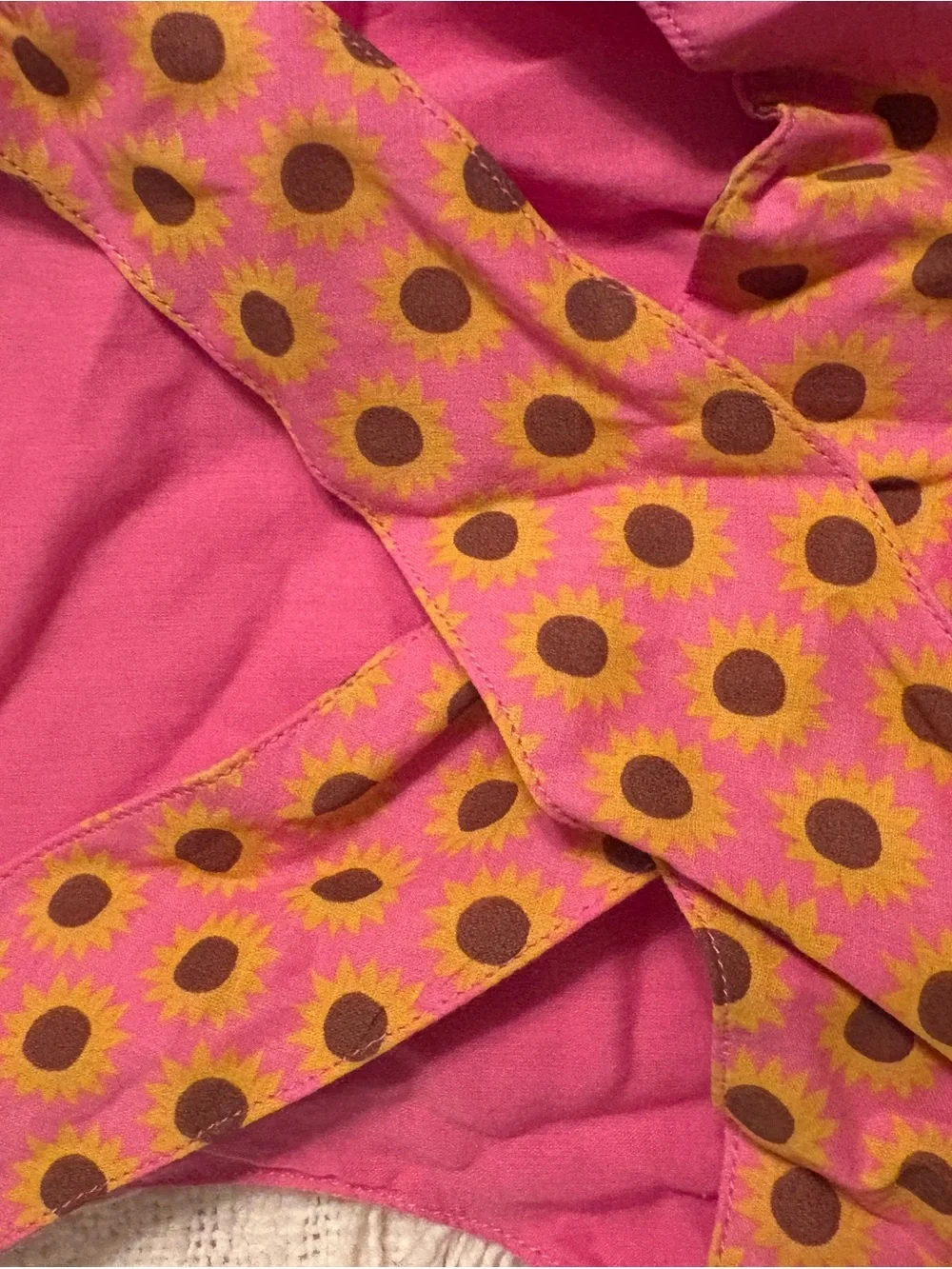 Mini Boden Girl’s Pink Sunflower Print Dress size 3-4